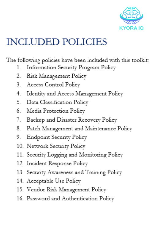 Governance, Risk & Compliance (GRC) Workbook + Policy Pack